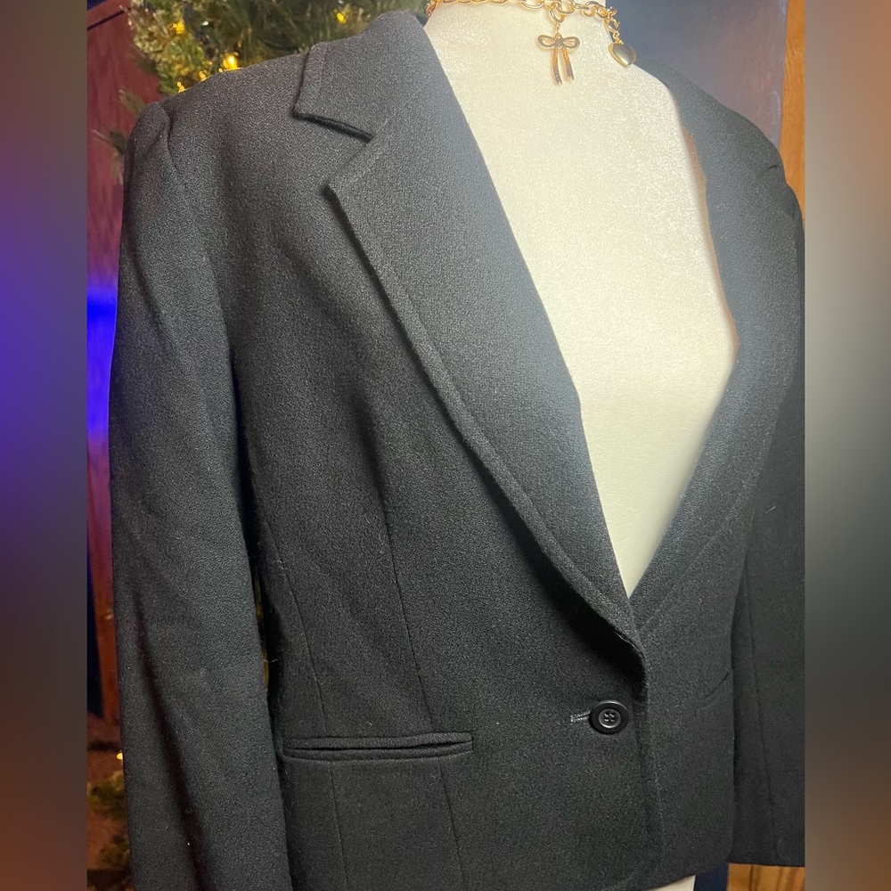 Pendleton Black Tailored Blazer Jacket Size 10 | … - image 7